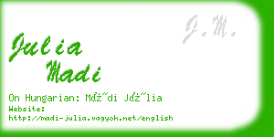 julia madi business card